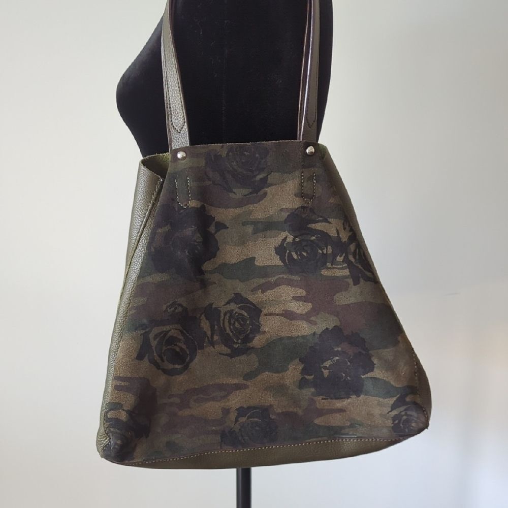 Sanctuary Manhattanville Camo Floral Leather Tote Bag